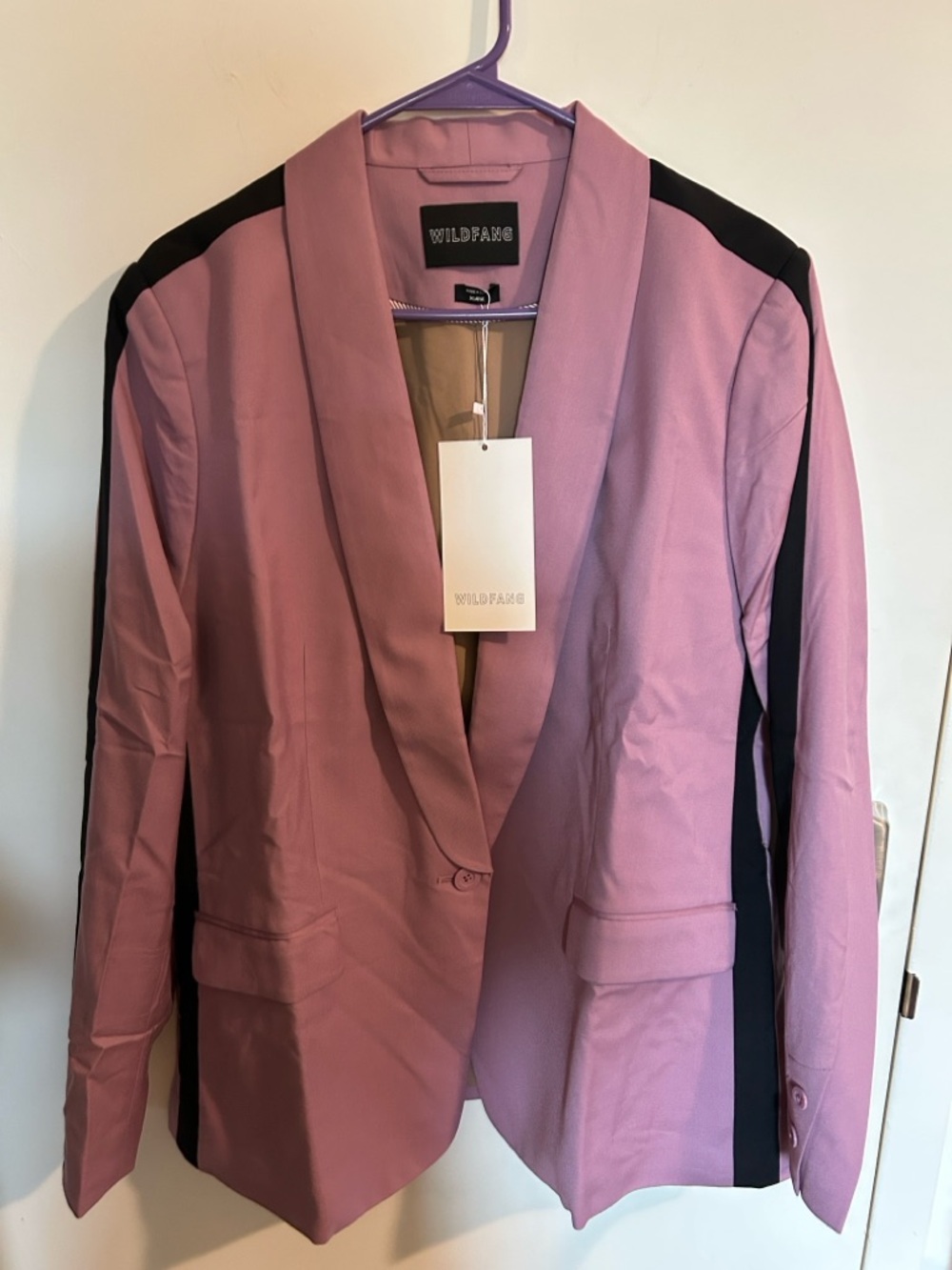 Wildfang Pink Contrast-Stripe Blazer